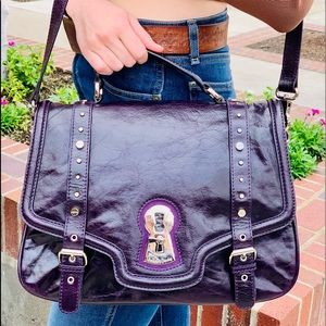 NWT Messina Italian leather messenger bag/computer bag